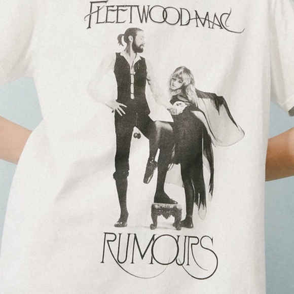 Fleetwood Mac Rumours Tee, Solid White & Black - Picture 2 of 2